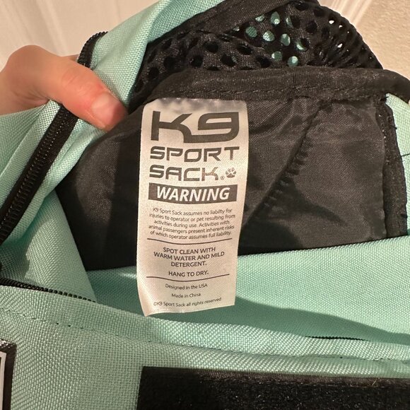 K9 Sport Sack Air Dog Carrier Backpack Summer Mint Size Small - Picture 4 of 5